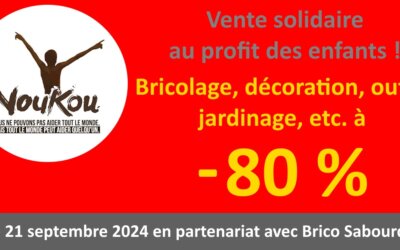 Vente solidaire – Magasin Brico Sabourdy – Matériel de bricolage remisé à minimum 80% – 21 septembre